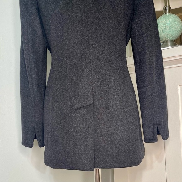 Calvin Klein Wool Cashmere Peacoat Gray Winter Dress Coat 4 Small - Picture 8 of 10